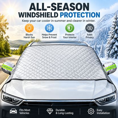 ❄️ No More Scraping Ice! All-Season Magnetic Windshield Cover 🚗