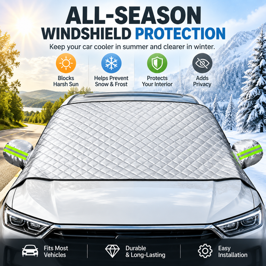❄️ No More Scraping Ice! All-Season Magnetic Windshield Cover 🚗