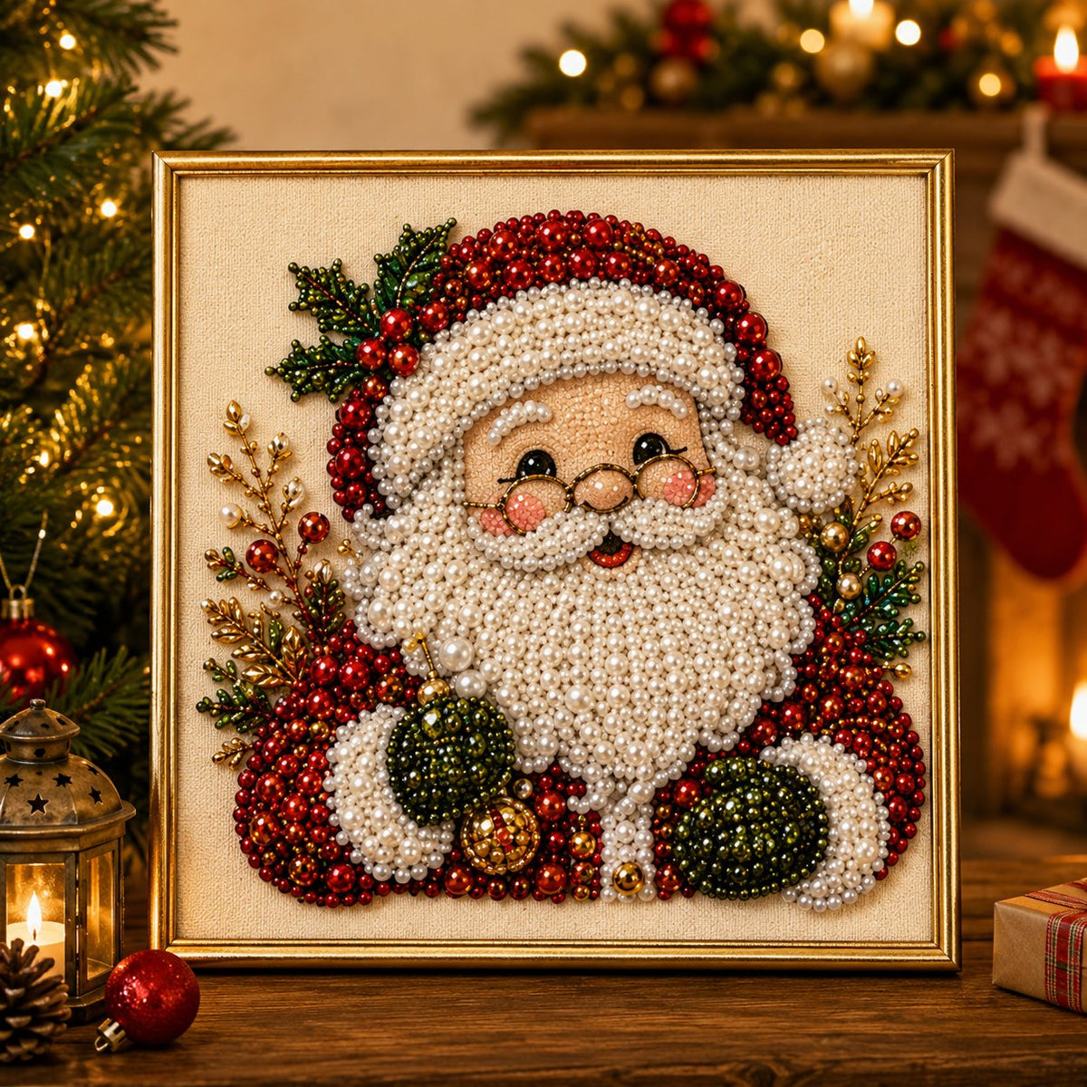 🎄✨ DIY 3D Christmas Pearl Art Kit – Sparkling Holiday Decor