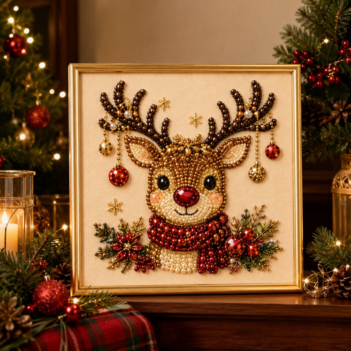 🎄✨ DIY 3D Christmas Pearl Art Kit – Sparkling Holiday Decor