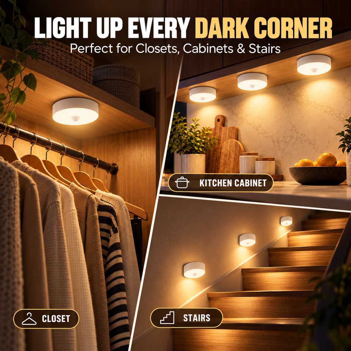 🚶 Lights On When You Arrive, Off When You Leave! 💡 Motion Sensor Lights