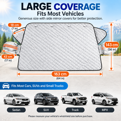 ❄️ No More Scraping Ice! All-Season Magnetic Windshield Cover 🚗