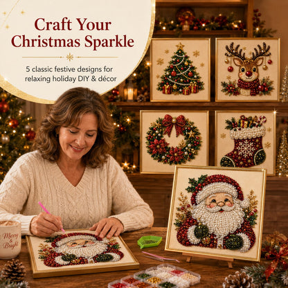 🎄✨ DIY 3D Christmas Pearl Art Kit – Sparkling Holiday Decor