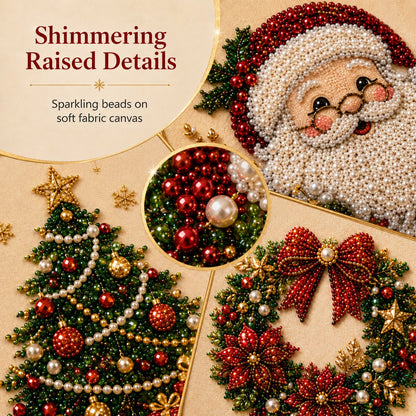 🎄✨ DIY 3D Christmas Pearl Art Kit – Sparkling Holiday Decor
