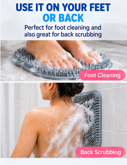🦶 2-in-1 Hands-Free Foot Scrubber & Back Cleaner