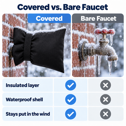 🛡️ Insulated Outdoor Faucet Cover – Help Prevent Costly Freeze Damage