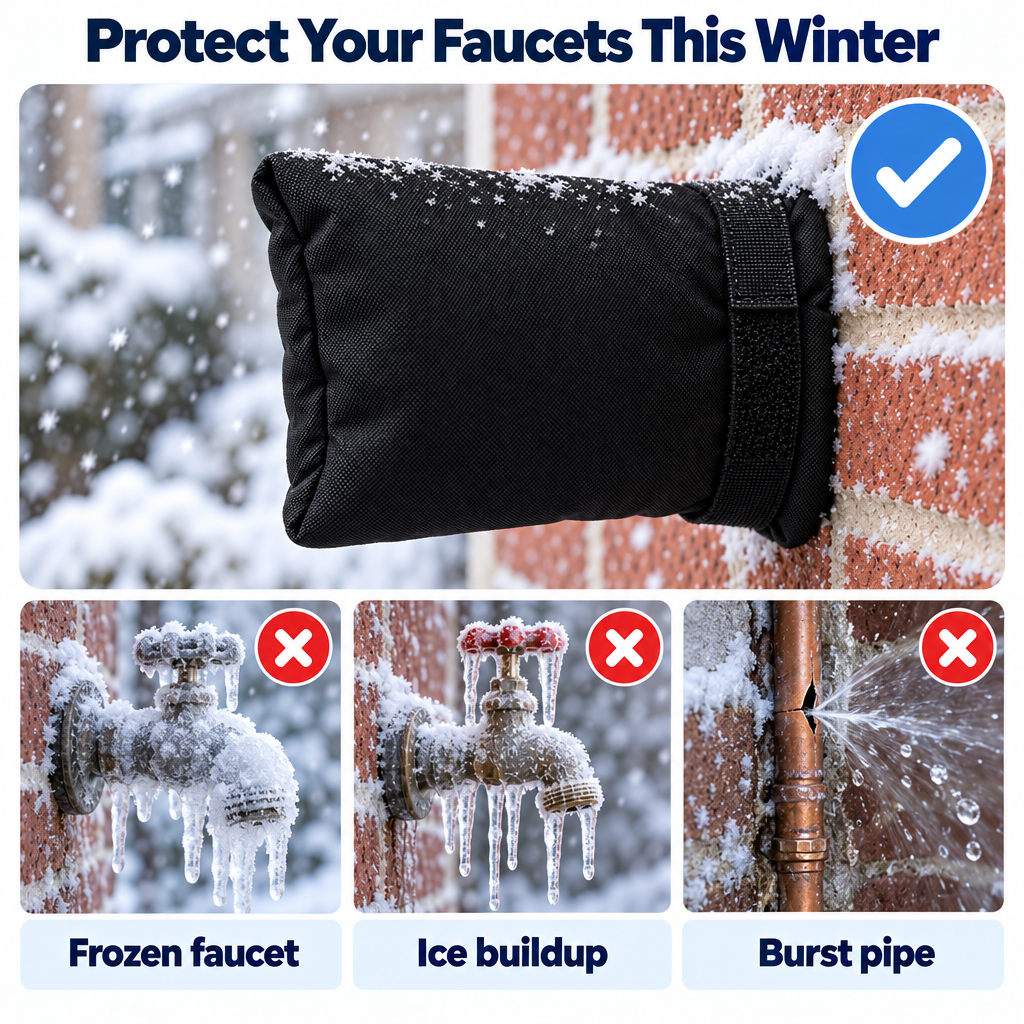 🛡️ Insulated Outdoor Faucet Cover – Help Prevent Costly Freeze Damage