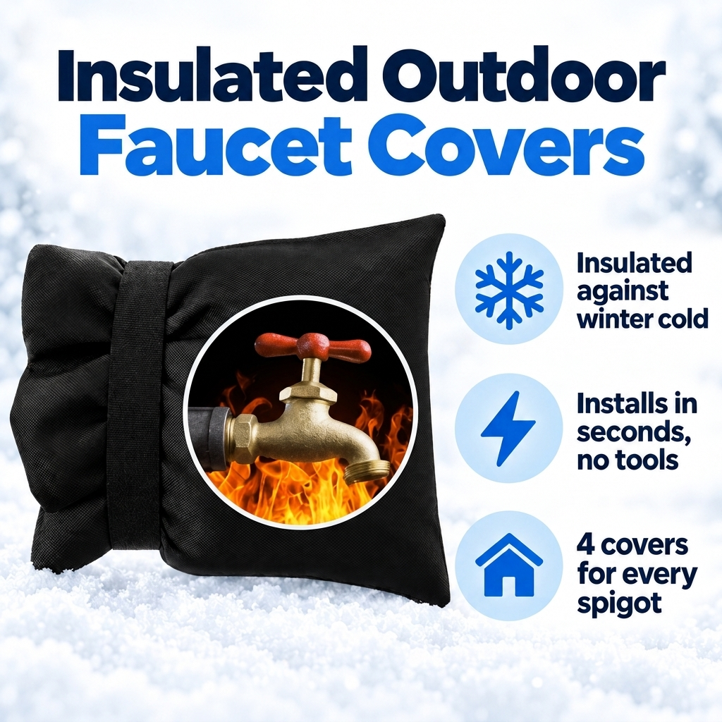 🛡️ Insulated Outdoor Faucet Cover – Help Prevent Costly Freeze Damage