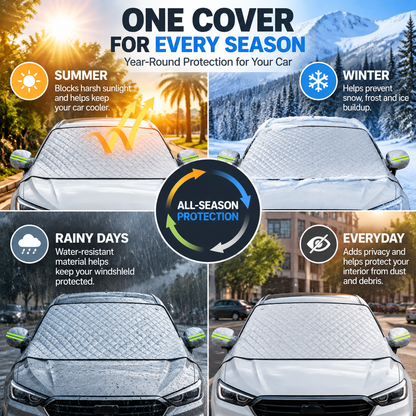❄️ No More Scraping Ice! All-Season Magnetic Windshield Cover 🚗