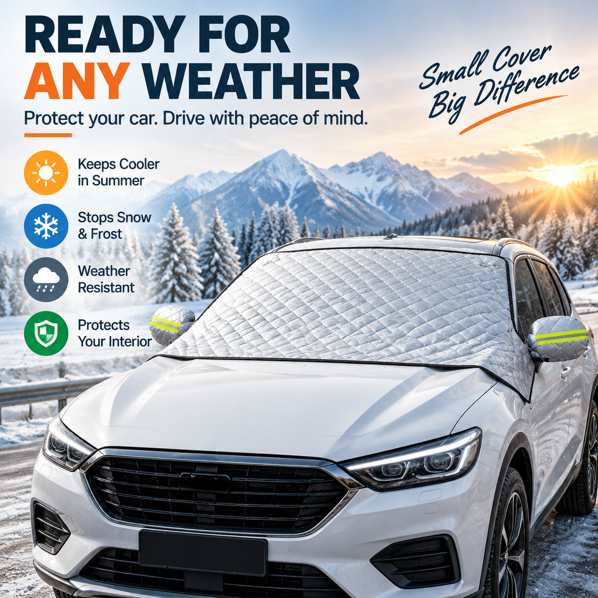 ❄️ No More Scraping Ice! All-Season Magnetic Windshield Cover 🚗