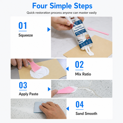 ✨ Make Cracked Tiles Look Like New Again! 🏠 Easy Ceramic Repair Paste