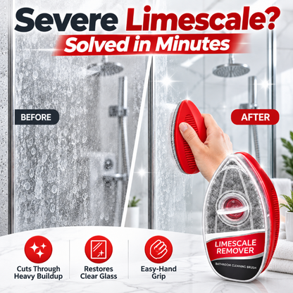 💦 Hard Water Stain Remover Brush for Showers & Tiles