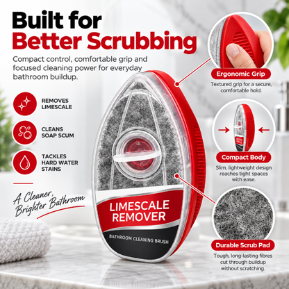 💦 Hard Water Stain Remover Brush for Showers & Tiles
